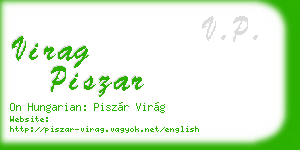 virag piszar business card